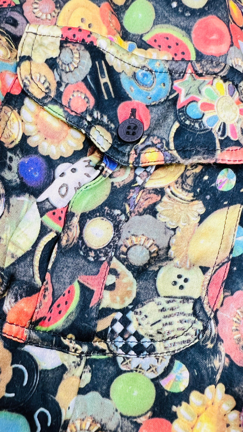 Camicia stampa bottoni vintage