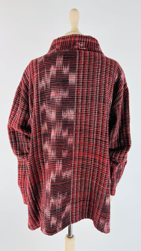 Giacca oversized tartan