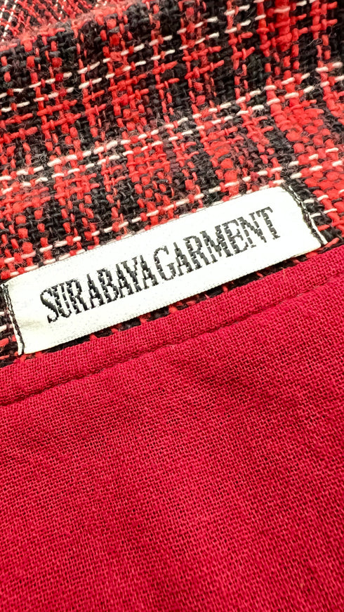 Giacca oversized tartan