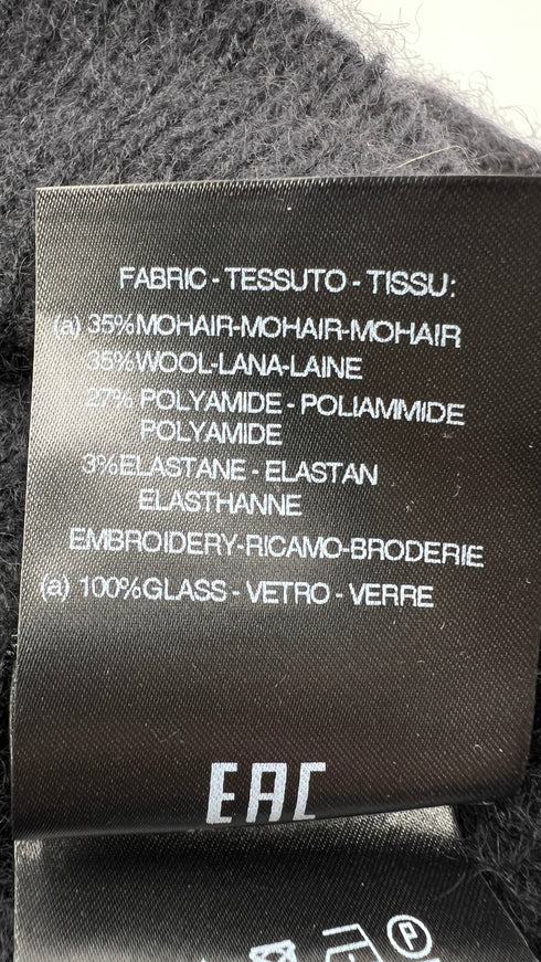 Gilet nero con strass