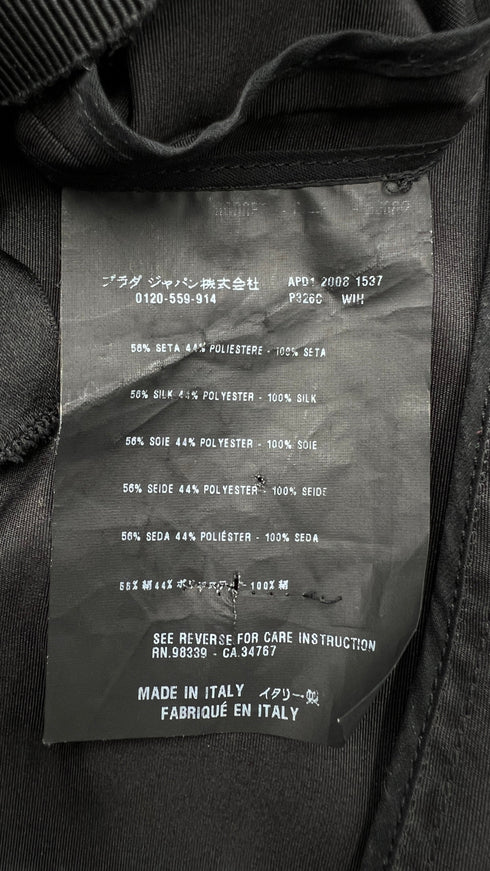 Abito midi nero con fiocco