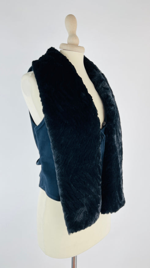 Gilet cotone eco pelliccia