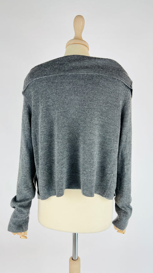 Cardigan maxi scollo