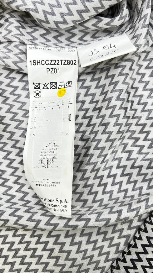 Blusa zig-zag e jacquard