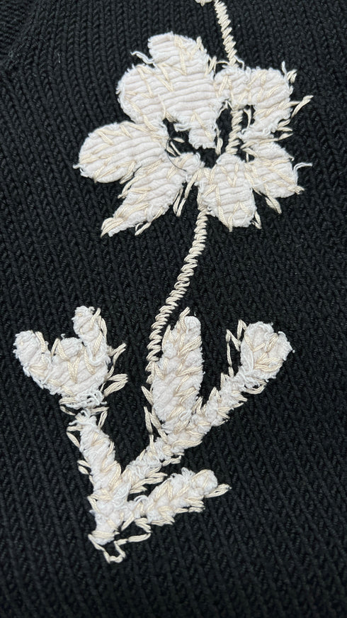 Maglia fiori ricamati