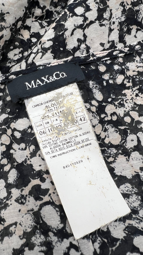 Blusa cotone-seta nera