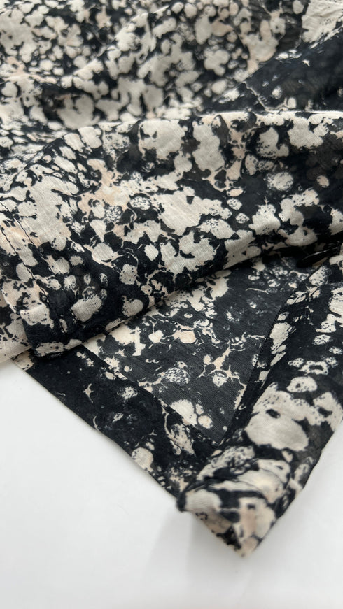 Blusa cotone-seta nera