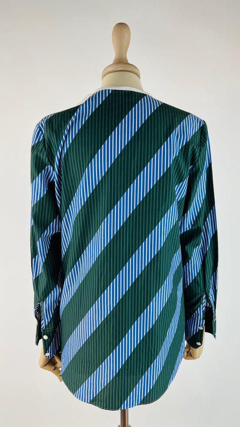 Blusa multi-righe con cartellino