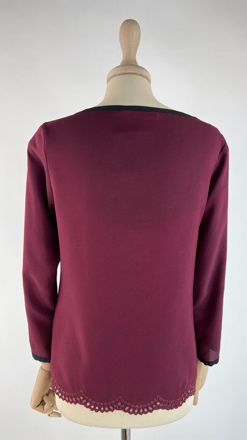 Longsleeve fiori traforati