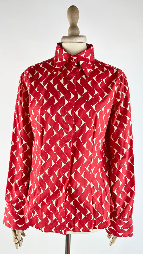 Camicia in cotone a triangoli