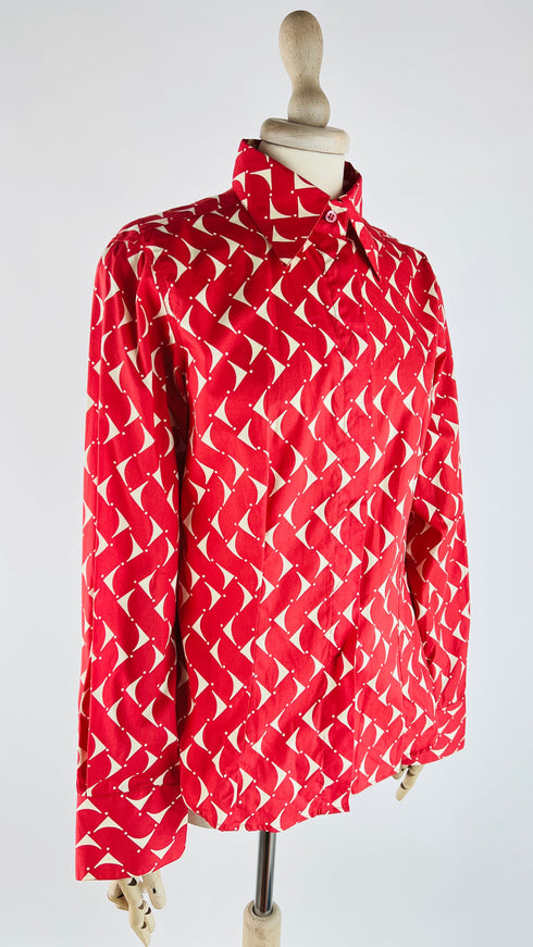 Camicia in cotone a triangoli