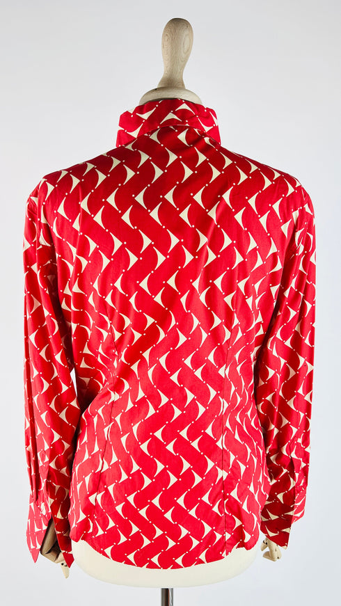 Camicia in cotone a triangoli