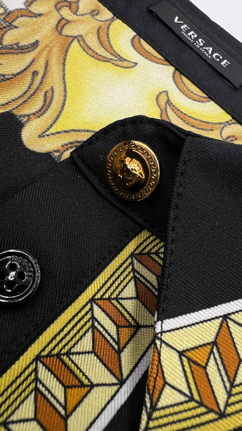 Camicia in seta stampa barocca