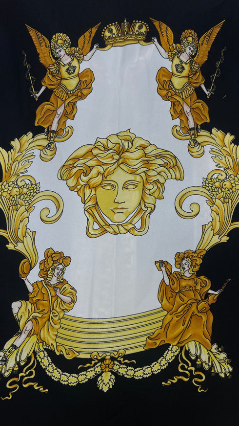 Camicia in seta stampa barocca