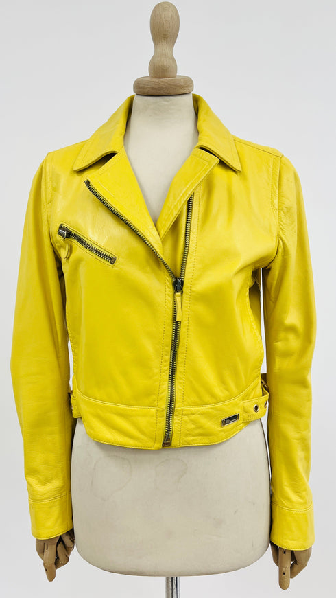 Biker pelle gialla