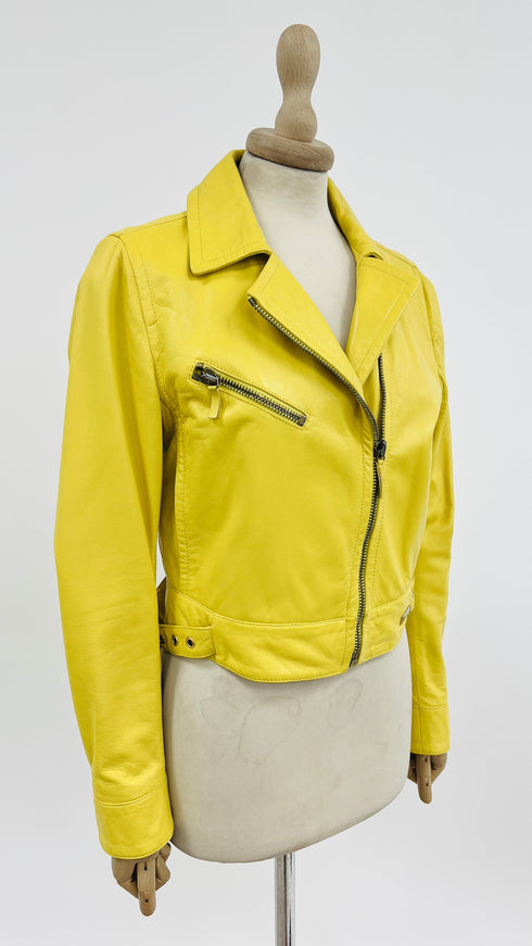Biker pelle gialla