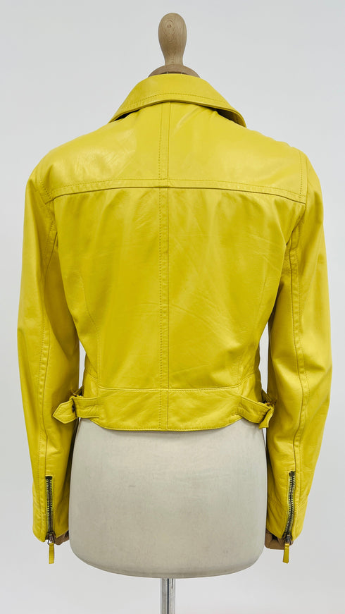 Biker pelle gialla