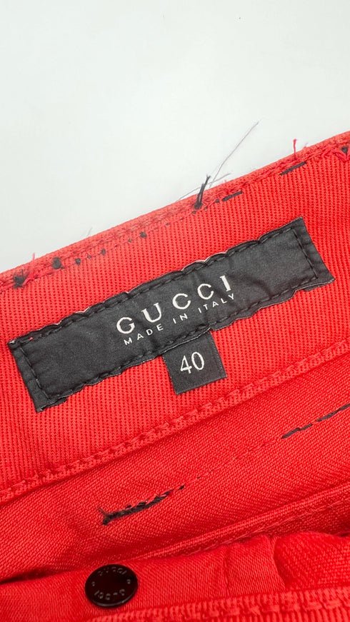 Minigonna in jeans rosso