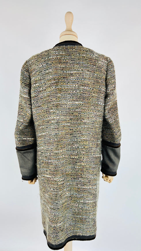 Soprabito in tweed e velluto