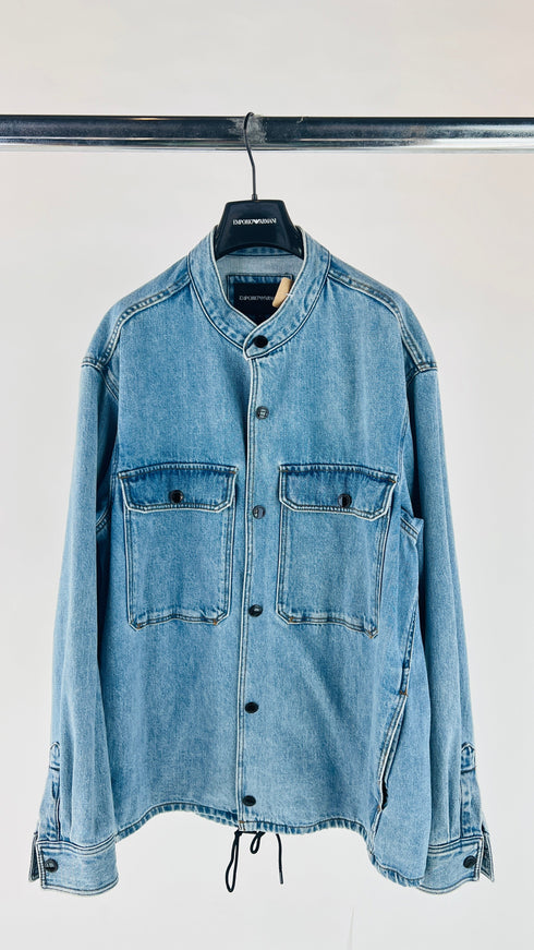 Giubbotto denim collo coreana