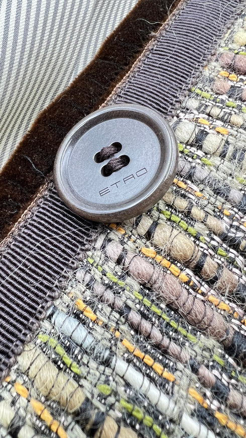 Soprabito in tweed e velluto