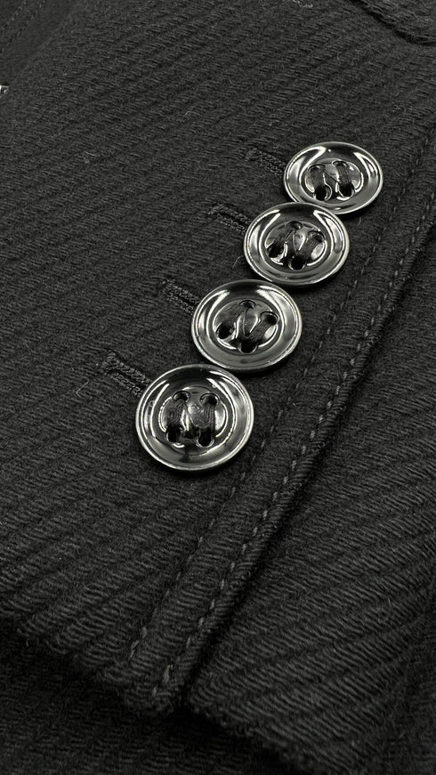 Caban nero doppiopetto