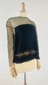 Top nero con perline