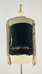Top nero con perline