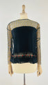 Top nero con perline