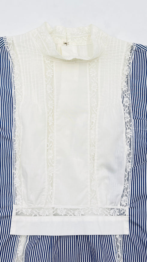 Blusa in cotone a righe