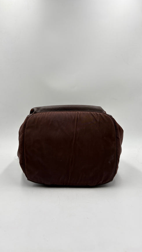 Zaino in pelle/nylon