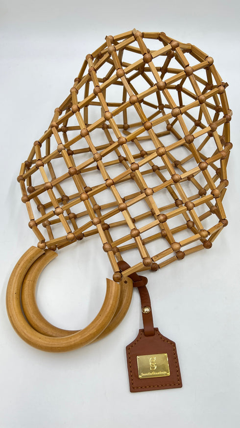 Borsa bamboo e pelle