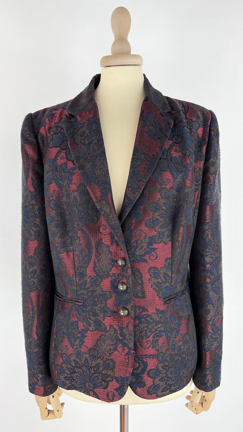 Blazer broccato monopetto