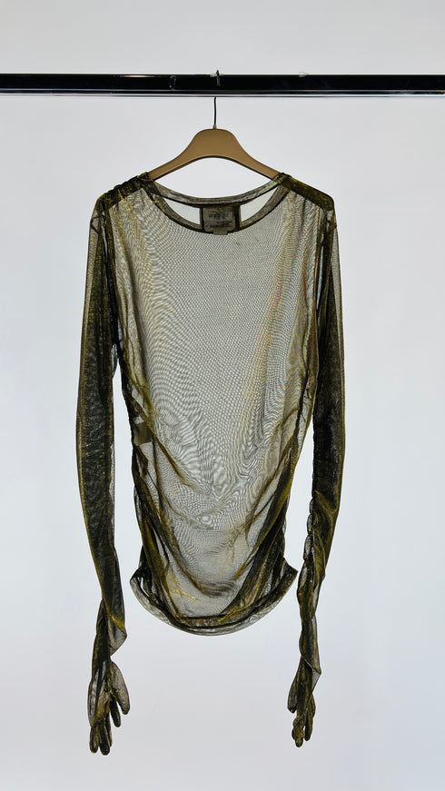 Longsleeve dorata con guanto