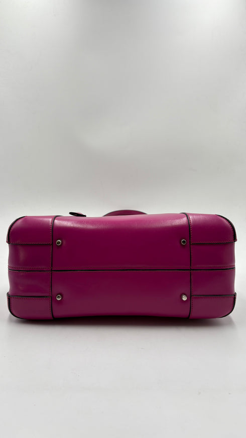 Borsa in pelle magenta