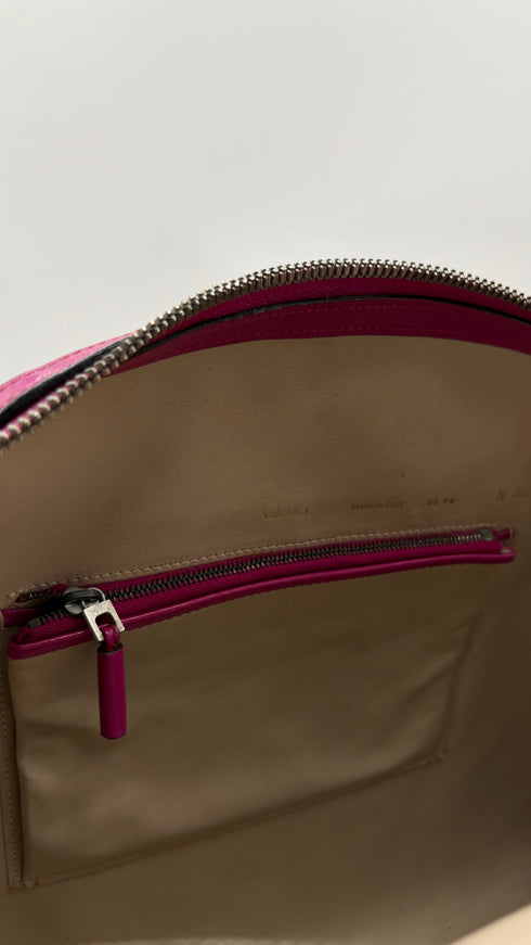 Borsa in pelle magenta
