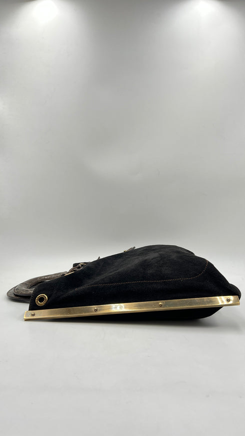 Borsa scamosciata