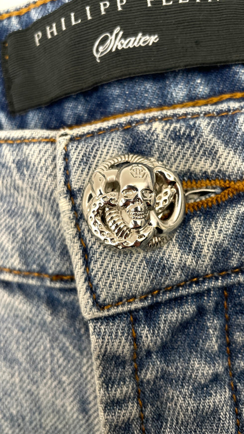 Jeans con fiamme