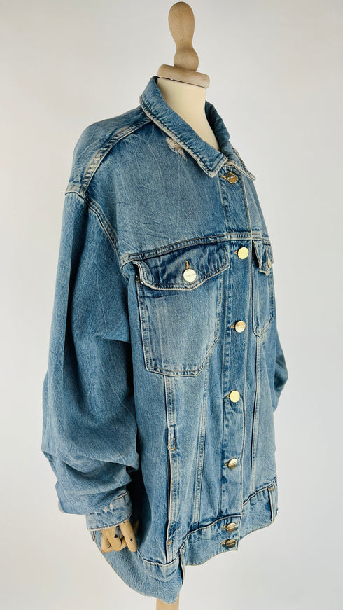 Giacca lunga in denim