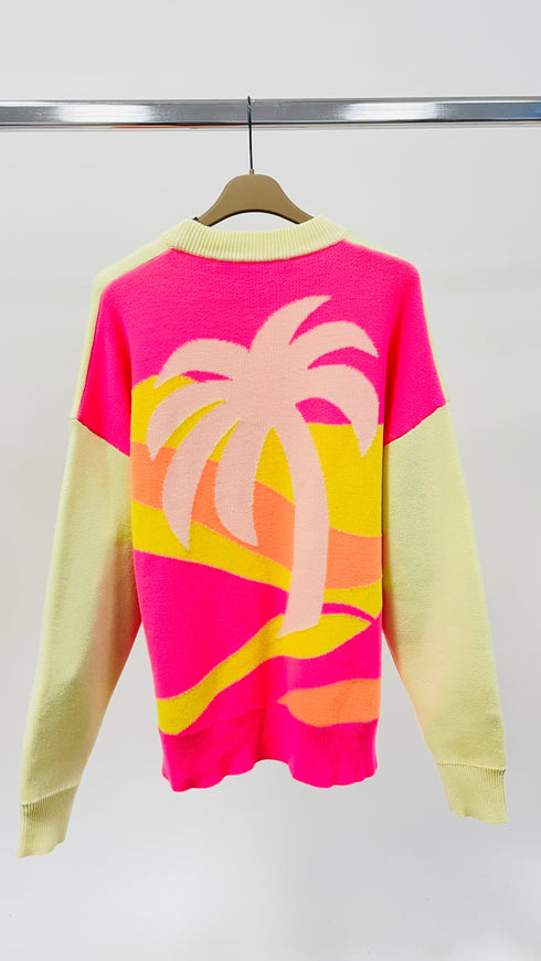 Maglione oversized con cartellino