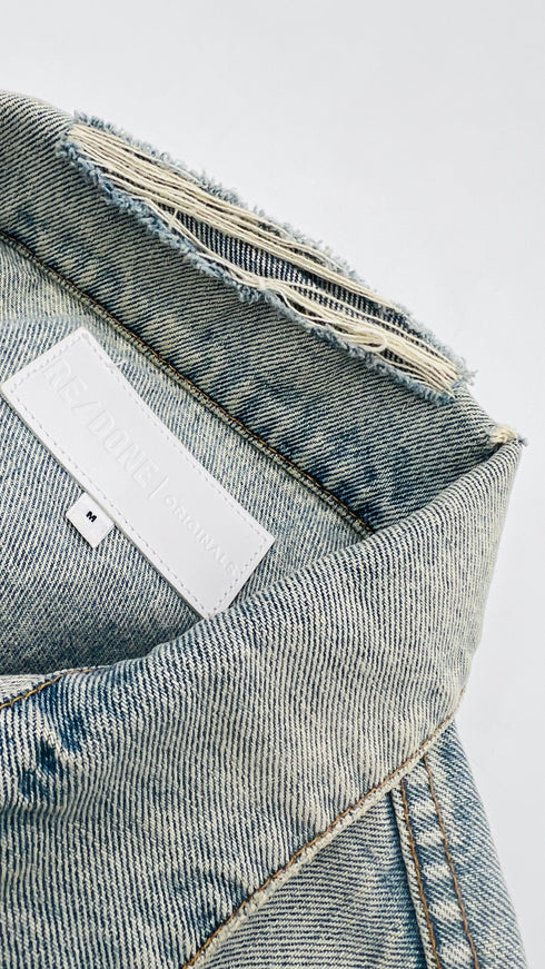 Giacca in denim taglio vivo