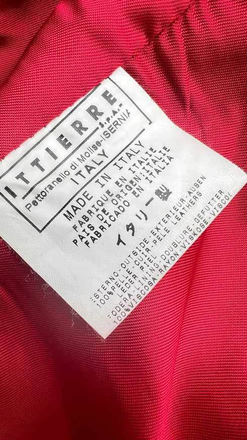 Giacca rossa in pelle