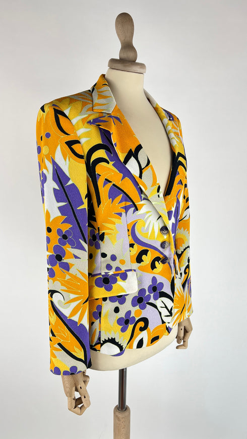 Blazer sfoderato a fiori