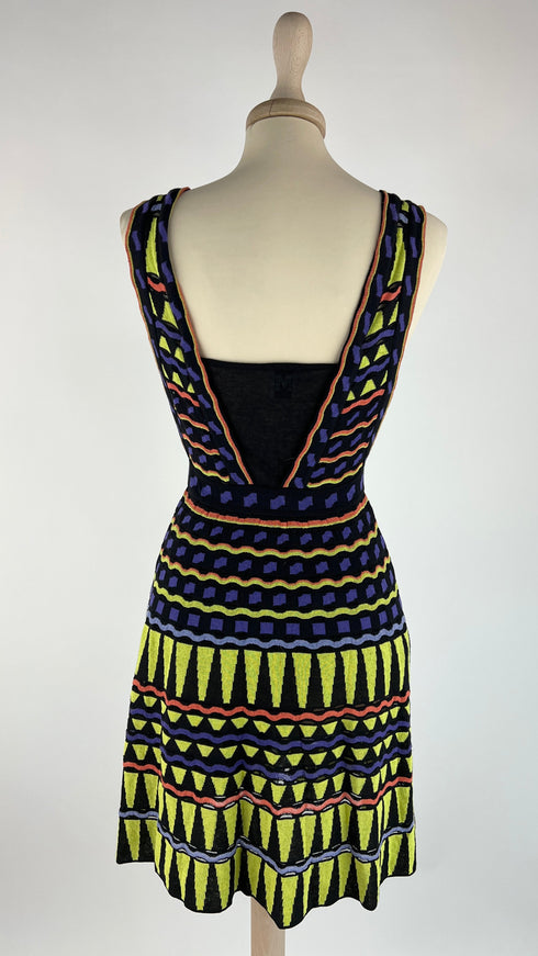 Abito corto fantasia fluo