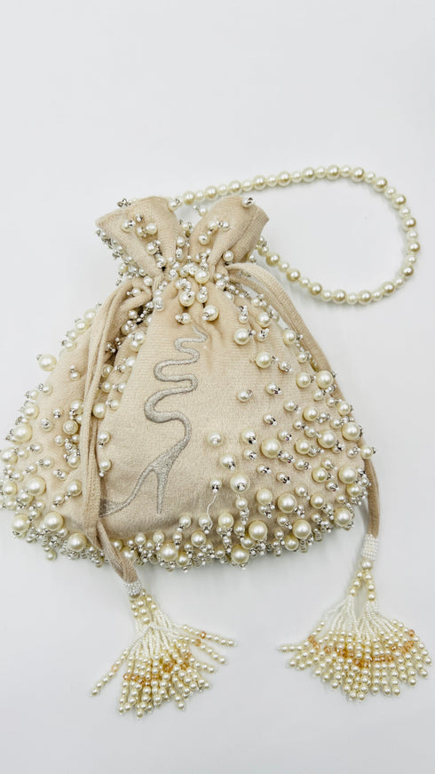 Pochette perline e strass