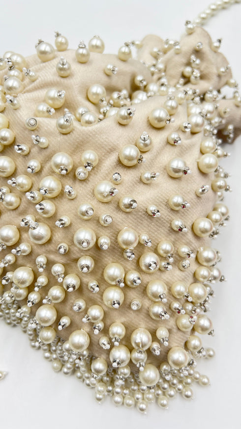 Pochette perline e strass