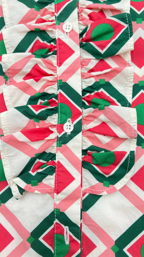 Camicia smanicata geometrica