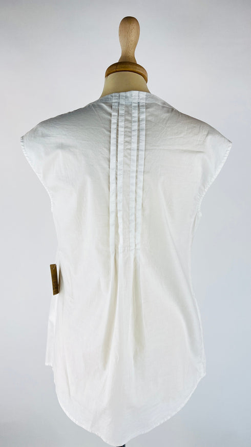 Camicia girocollo smanicata