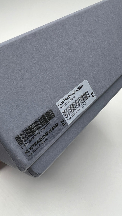 Tracolla in pelle traforata