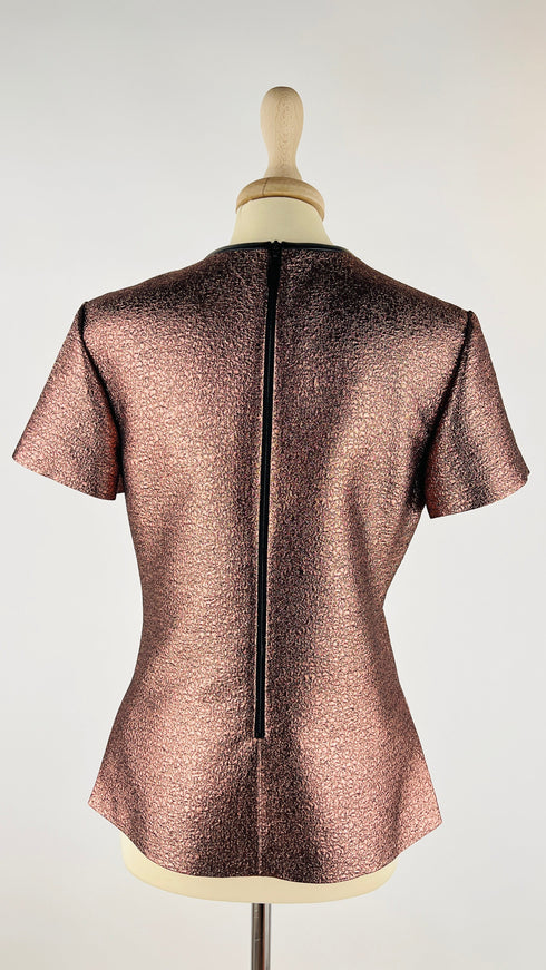 T-shirt rosa metallizzata